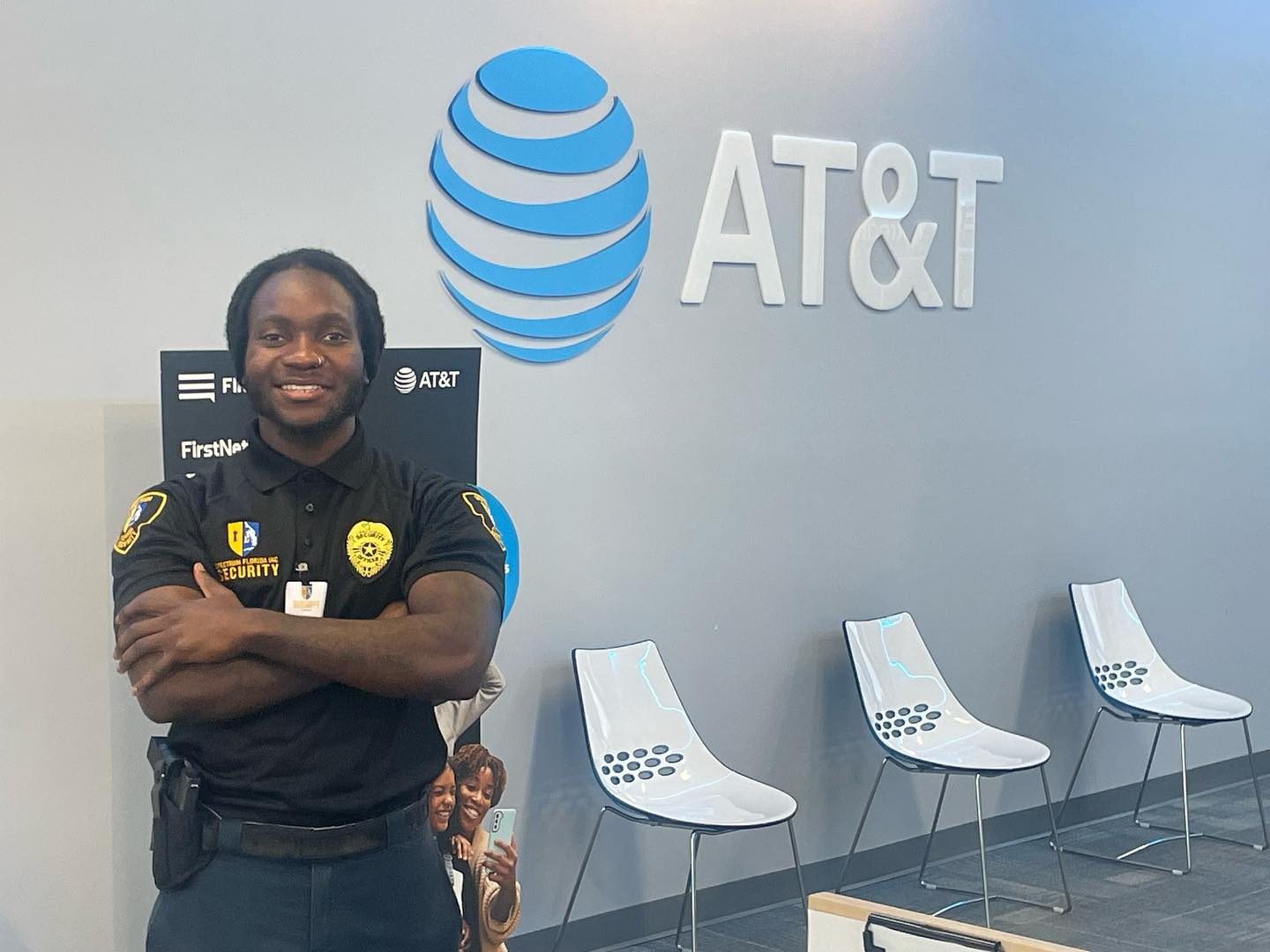 Spectrum Florida Security guard posted inside a commercial retail location