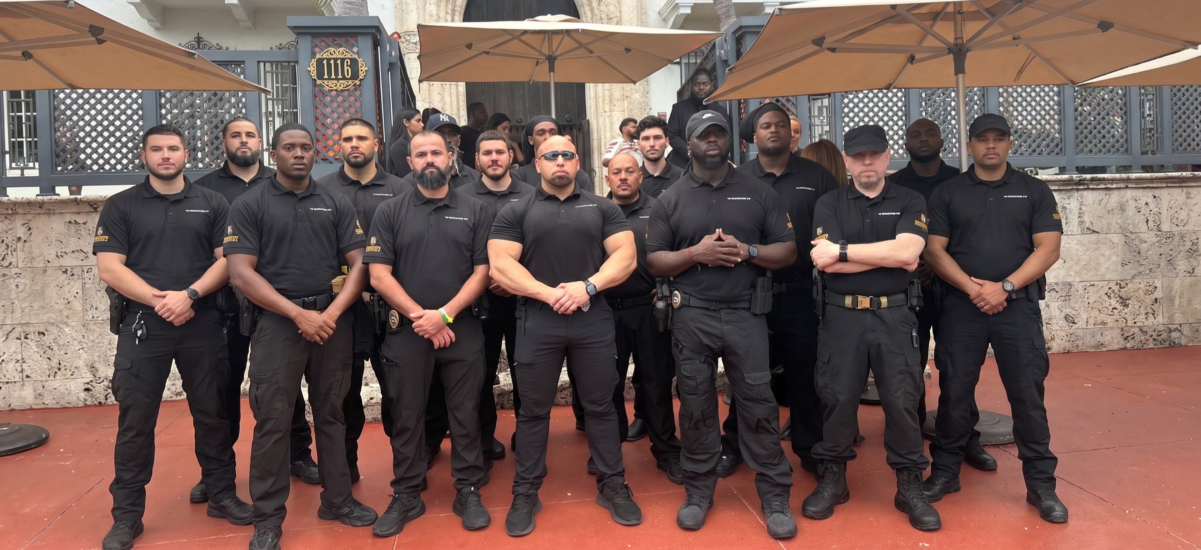 The Spectrum Florida Security team on post outside a luxury Miami Beach venue