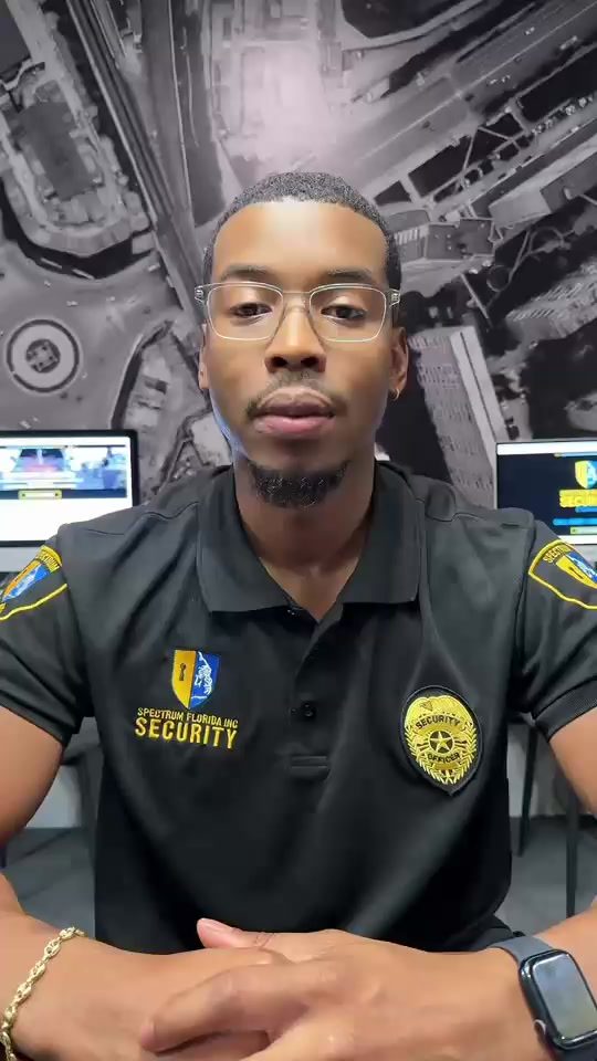 Spectrum officer on post