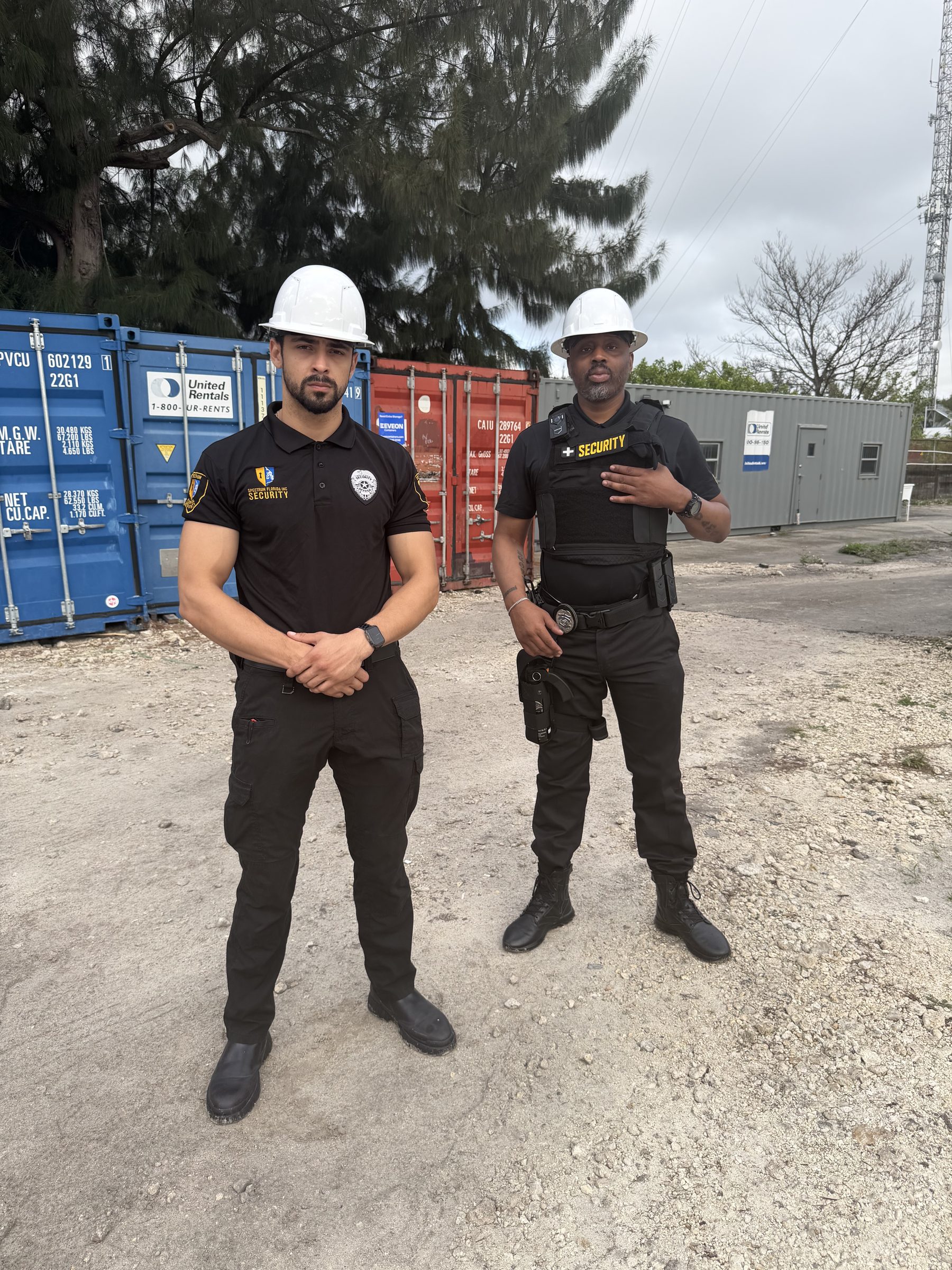 Spectrum Florida Security officers holding a post at an industrial site